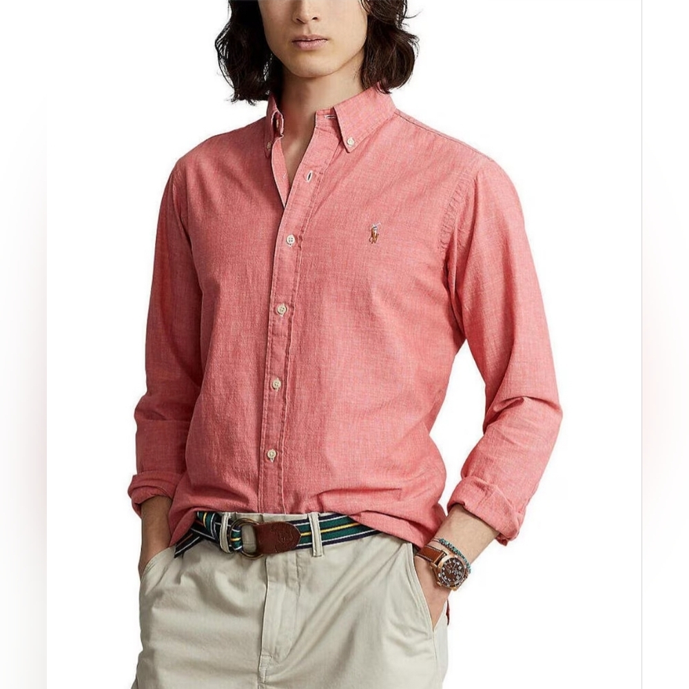 $125 Polo Ralph Lauren Mens Classic-Fit Cotton Shirt